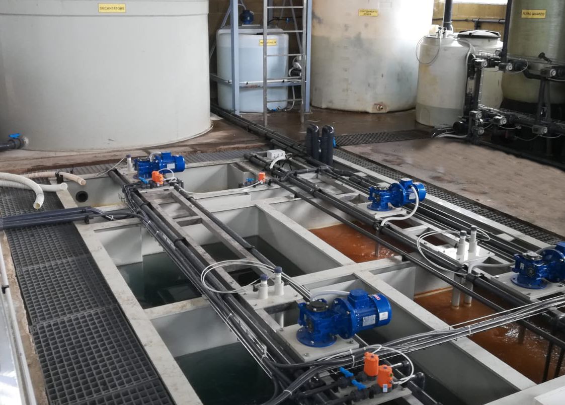 Water purification plants for waste management storage recovery